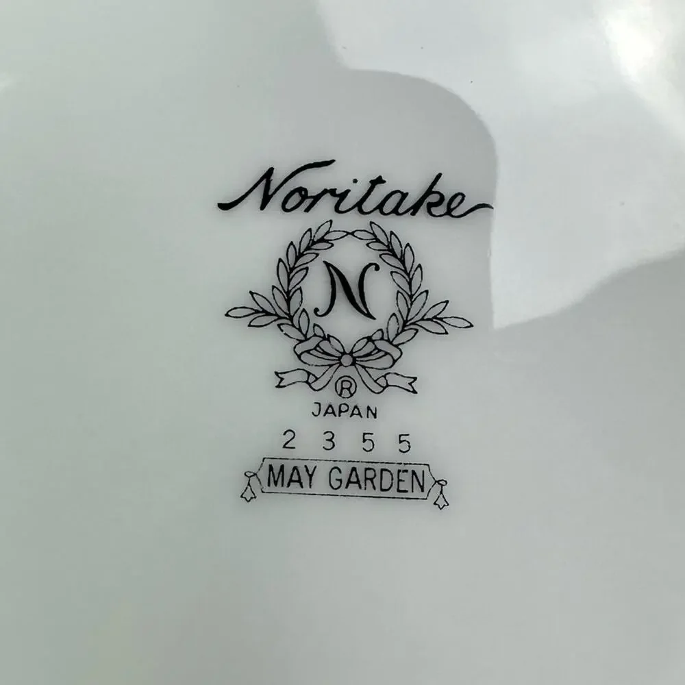Noritake Japan May Garden 2355 Bread Butter Plate Set of 3 Floral Gold Trim 6